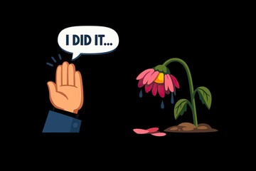Naklejka premium A person celebrating achievement with a bouquet and a motivational quote