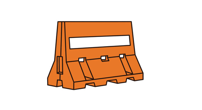 Orange Plastic Traffic Barrier for Road Construction and Safety