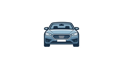 Fototapeta premium Modern blue sedan car front view illustration Vector