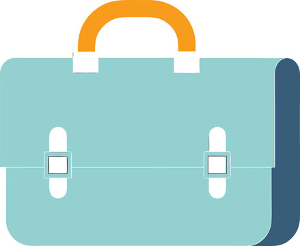 Playful 3D Business Briefcase Icon with Rounded Shapes Vibrant Colors and Smooth Glossy Texture