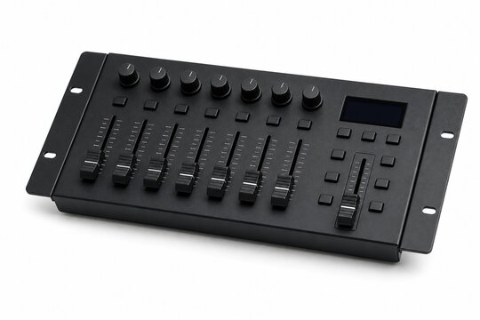 Compact stage lighting controller isolated on white