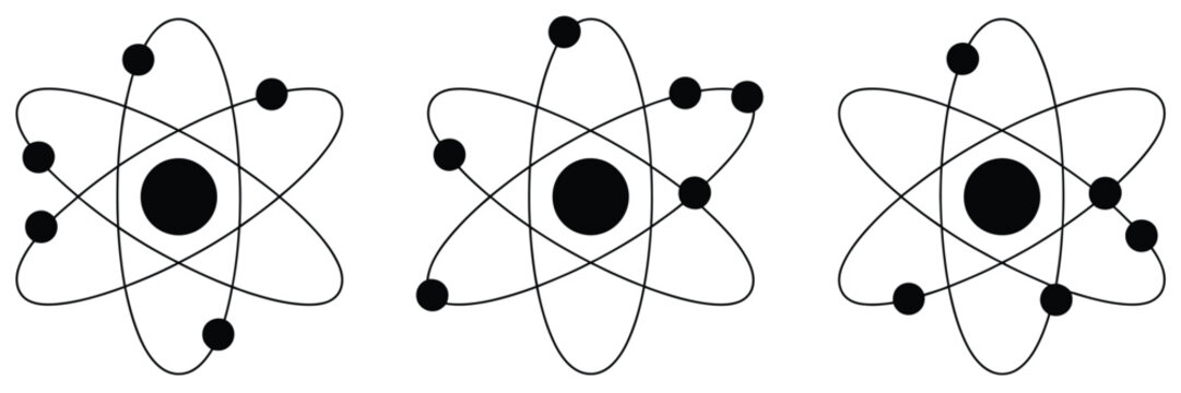 Atomic Structure Icon Collection with Atom Symbols for Science Education Research and Laboratory Applications