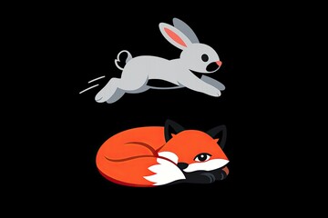 Fototapeta premium Unlikely friends soar through the air