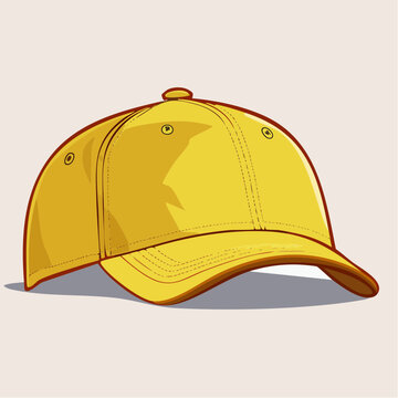 Yellow Baseball Cap Illustration
