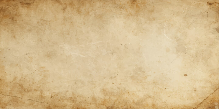 An old paper texture background featuring a blank vintage parchment sheet with an antique brown grunge design and an aged, stained backdrop