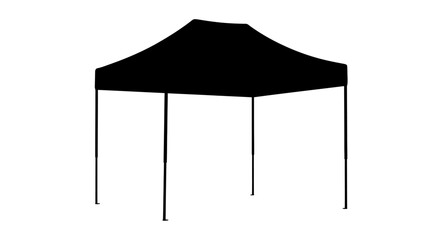 Pop up tent silhouette on a white background © Sekh