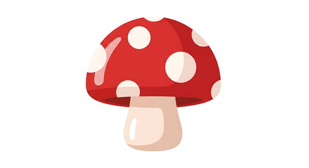 Fototapeta premium Cute red mushroom with white spots