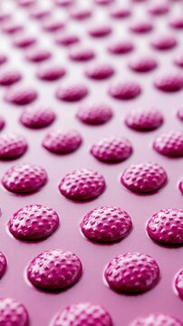 Pink dotted textured mat with raised circular pattern