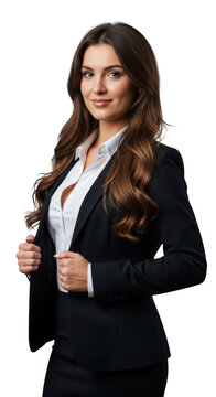 Professional woman holding a smartphone confidently