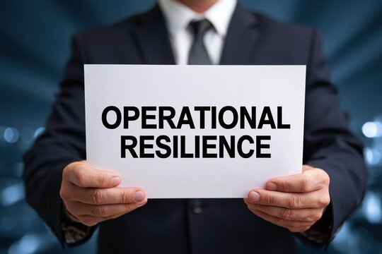 Businessman Emphasizing the Need for Operational Resilience
