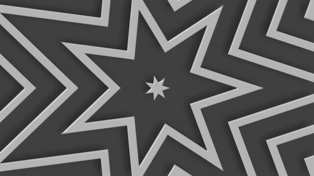 Layered paper-cut star pattern background animation