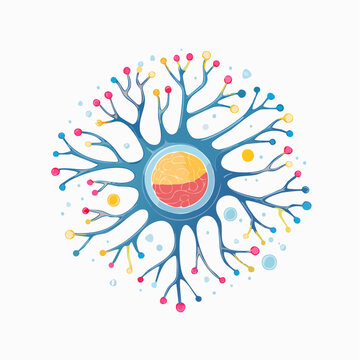 Stylized Neuron Illustration