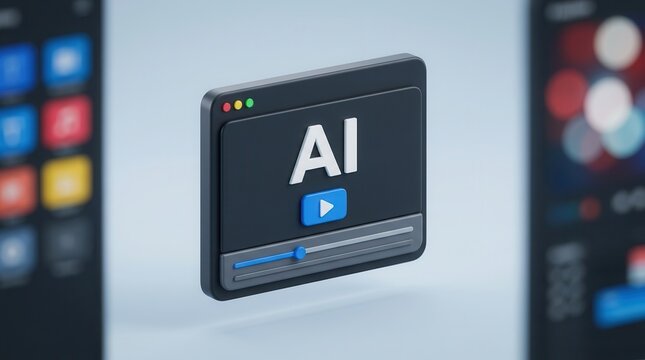 AI video generation concept illustrating content creation with artificial intelligence models.