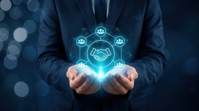 Business collaboration and partnership concept showing growth strategies and networking.