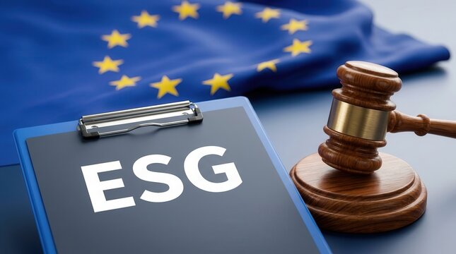 EU ESG Regulation concept featuring CSRD, SFDR, and Sustainable Finance.