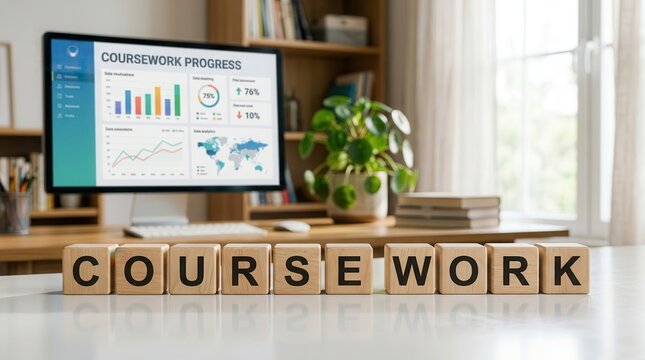 Coursework planner overview for students organizing assignments and deadlines in an online learning system.