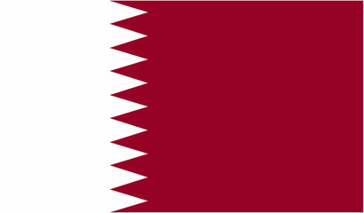 Fototapeta premium Editable vectorized official flag of Qatar.
