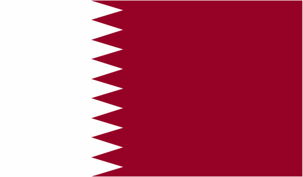 Editable vectorized official flag of Qatar.