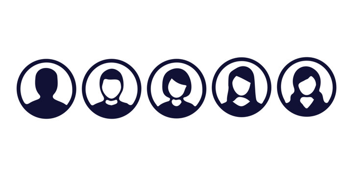 Default User Profile Avatar Icon Set for Team and Community UI Design.