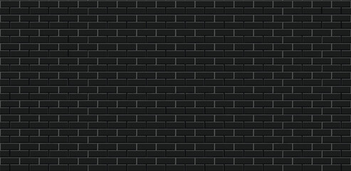 Fototapeta premium Perfect black brick wall as background or wallpaper or texture