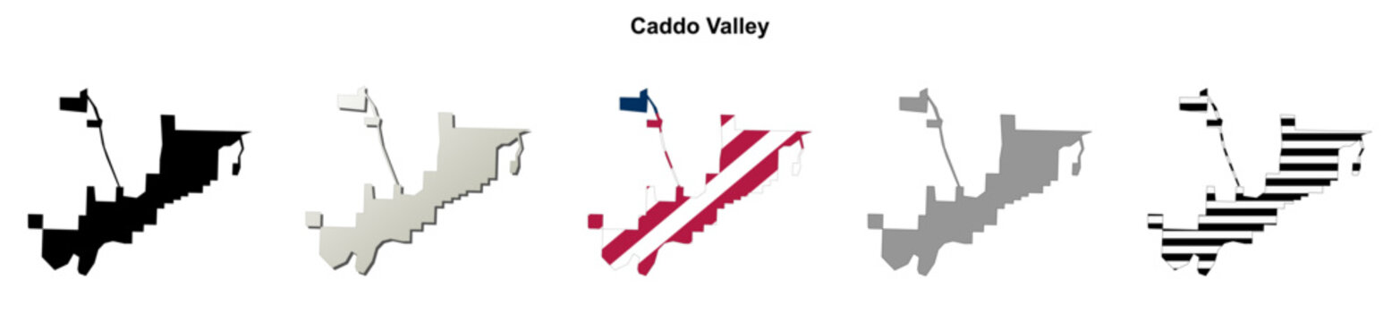 Caddo Valley (Arkansas) blank outline map