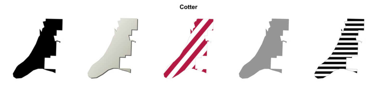 Cotter (Arkansas) blank outline map