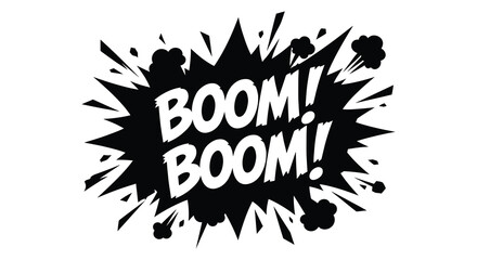 comic book explosion word bubble silhouette © MdGolam