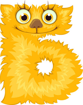 Alphabet . Cute monster letter.Cyrillic alphabet.