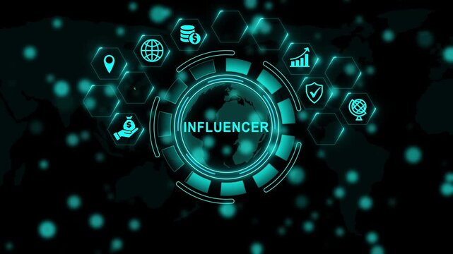 Influencer, Internet and network concept. Coaching mentoring education business training development. animation