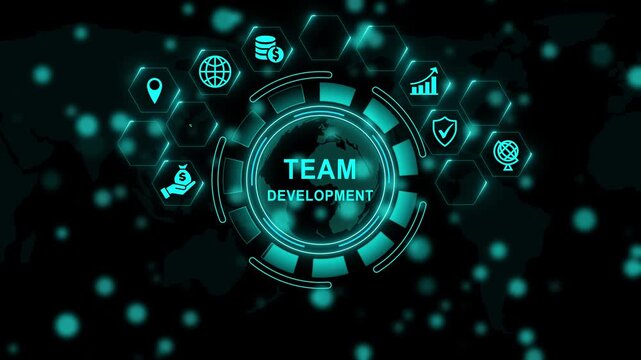 Team development mapping for enhanced user experience, engagement, and conversion optimization. business concept, 4k video