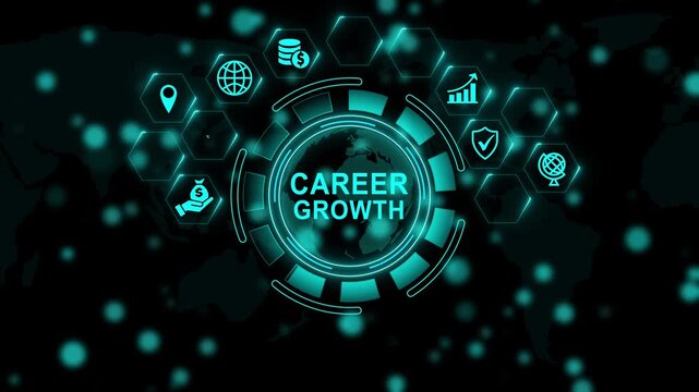 Career growth mapping for enhanced user experience, engagement, and conversion optimization. business concept, 4k video