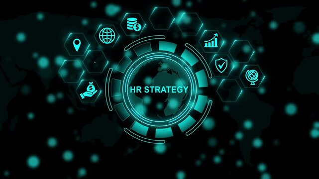 HR strategy mapping for enhanced user experience, engagement, and conversion optimization. business concept, 4k video