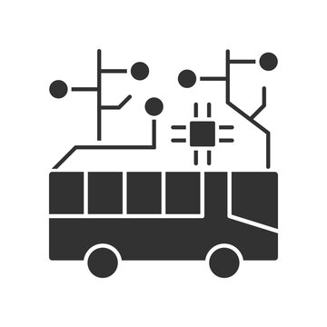 Smart Bus Icon - AI Buses Technology Icon
