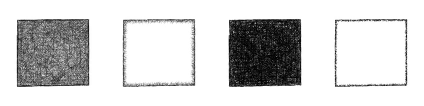 Sketch black and white Decatur County (Iowa) outline map design set