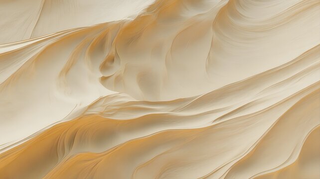 Abstract sandstone canyon wall texture with flowing curves in beige and gold tones