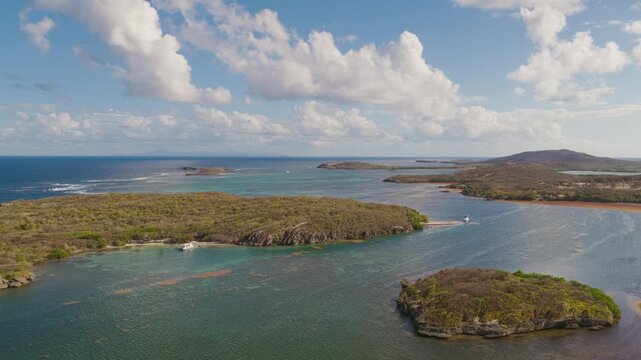 Saint Lucia view from Martinique captured from a drone