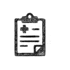 Fototapeta premium Monochrome sketch clinical report icon design