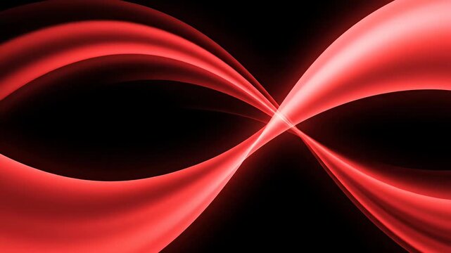 Abstract red waves on black background graphic motion design