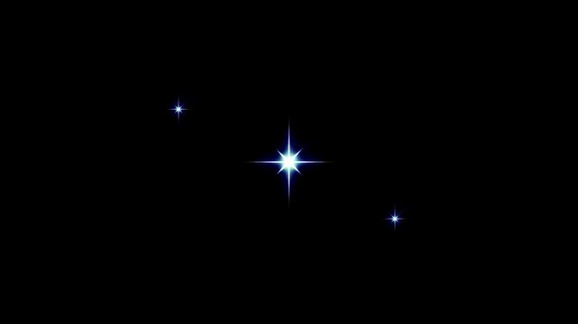 Magical lens beam star explosion shine effect on black background, visual design element video editors looking to create beautiful commercial wedding promotions or corporate branding animations. 4k