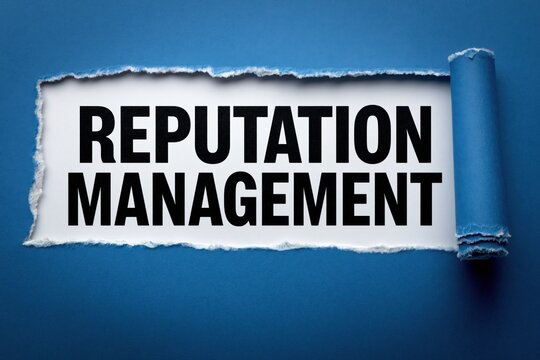Reputation Management business strategy seen through torn paper