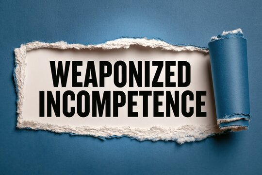 Weaponized Incompetence psychological term on a blue background