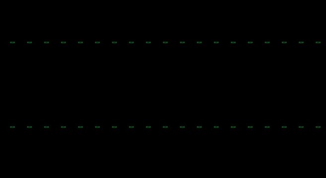 Digital binary code matrix stream: abstract data flow animation background