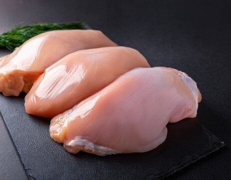 raw boneless skinless chicken thighs offering fresh poultry meat healthy protein for cooking and culinary preparations