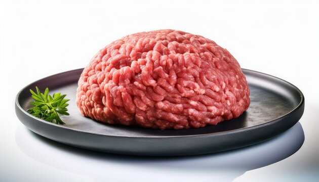 round ball of raw ground meat