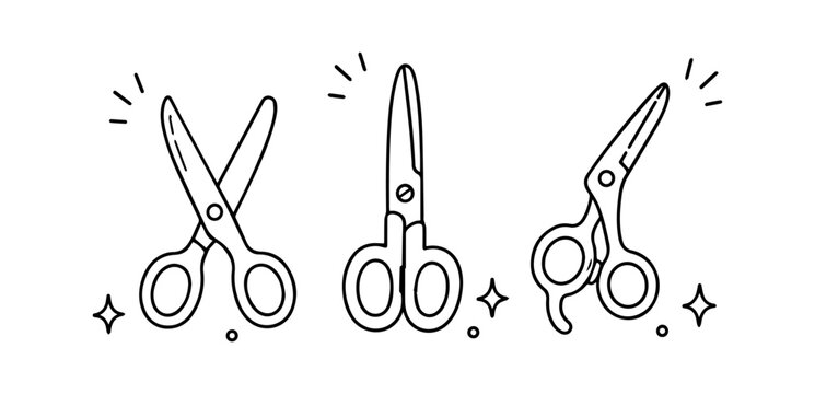 Scissors Doodles Set
Vector doodle funny set on white background