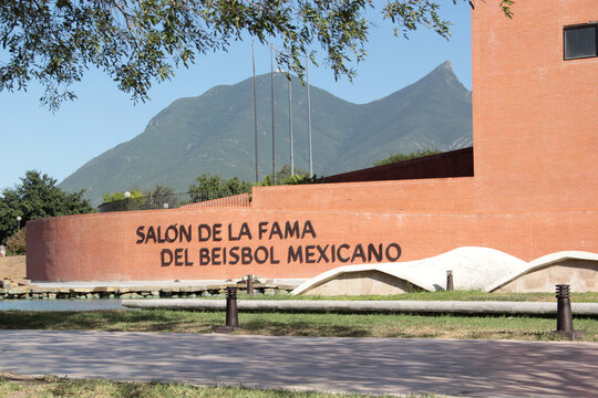 Monterrey, Nuevo Leon, Mexico - Jul 29, 2025: Mexican Baseball Hall of Fame, a cultural and sports venue dedicated to immortalizing the most important players