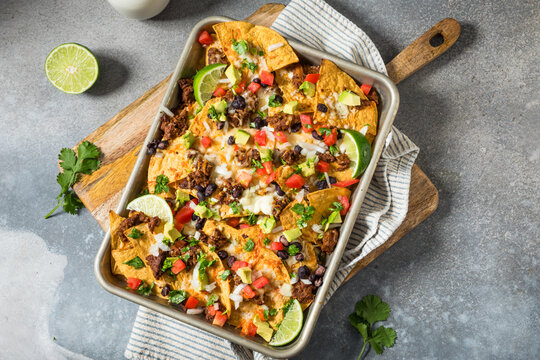 Homemade Mexican Beef Birria Nachos