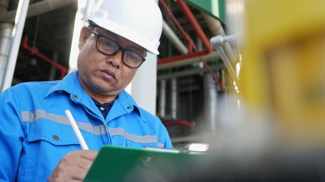 Professional engineer supervising refinery systems and production facilities in the petroleum and chemical industry, representing technical expertise, operational excellence, and industrial innovation