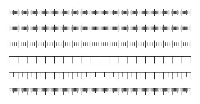 Detailed ruler guide with dense measurement marks arranged in horizontal rows on neutral background for mathematics, industrial drafting, laboratory calibration and precision design projects artworks