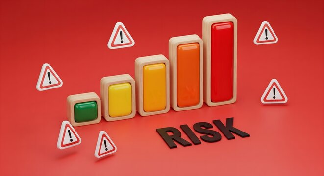 Color Coded Risk Levels Warning Indicators